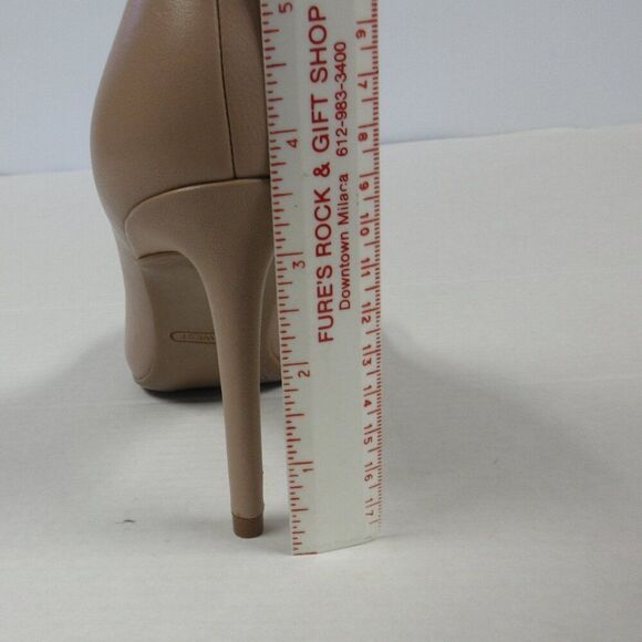 NINE WEST Etta Leather Pumps Shoes Womens 9.5 Nude Tan Pointed Toe Stiletto Heel - Picture 10 of 15